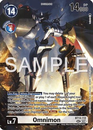 Omnimon (BT13-112) - Limited Card Pack -Another Knight- Foil