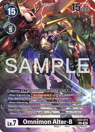 Omnimon Alter-B (EX4-073) - Limited Card Pack -Another Knight- Foil