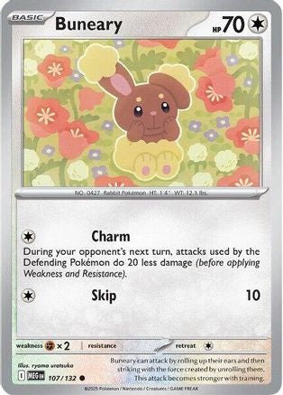 Buneary 107  - Reverse Holofoil ME01 Mega Evolution - Common