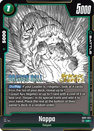 Nappa (SB01-024) - Manga Booster 01 Release Event Cards