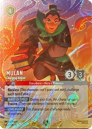 Mulan - Charging Ahead (3) - Disney Lorcana Promo Cards Holofoil