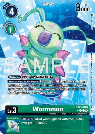 Wormmon (Hacker's Slumber Box Promotion Pack) (BT23-040) - Hackers' Slumber