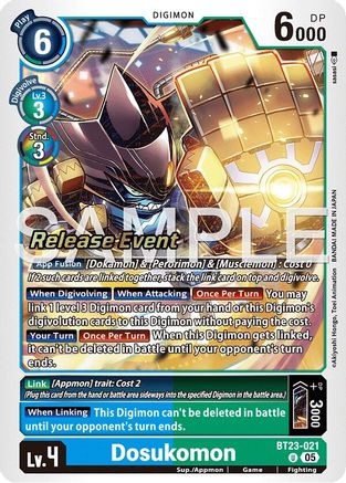 Dosukomon (BT23-021) - Hackers' Slumber Release Event Cards Foil