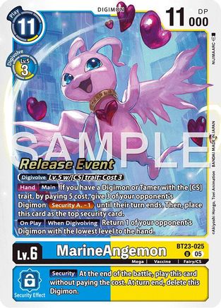 Marine Angemon (BT23-025) - Hackers' Slumber Release Event Cards Foil