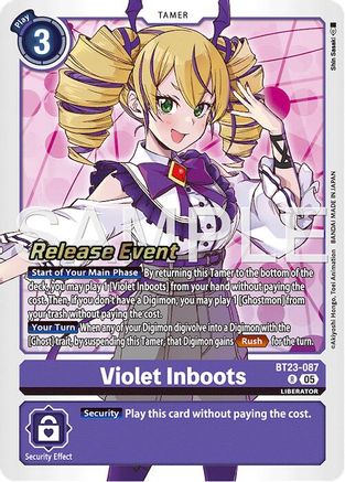 Violet Inboots (BT23-087) - Hackers' Slumber Release Event Cards Foil