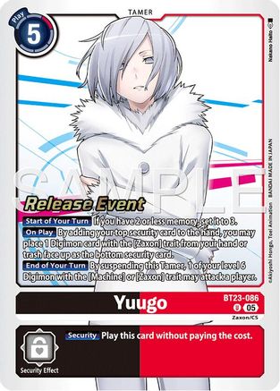 Yuugo (BT23-086) - Hackers' Slumber Release Event Cards