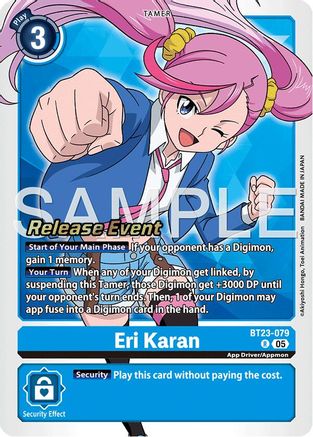 Eri Karan (BT23-079) - Hackers' Slumber Release Event Cards Foil