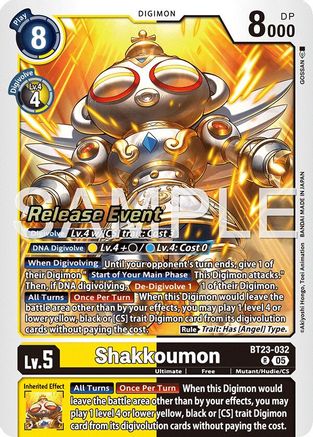 Shakkoumon (BT23-032) - Hackers' Slumber Release Event Cards Foil