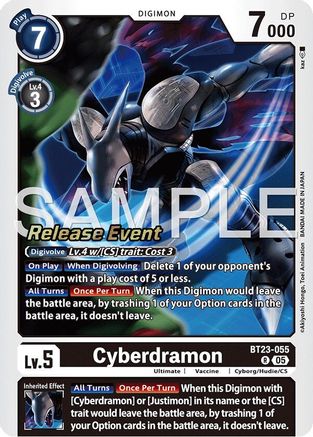 Cyberdramon (BT23-055) - Hackers' Slumber Release Event Cards Foil