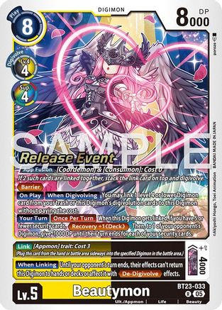 Beautymon (BT23-033) - Hackers' Slumber Release Event Cards Foil