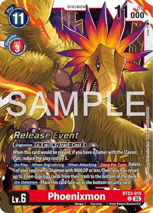 Phoenixmon (BT23-015) - Hackers' Slumber Release Event Cards