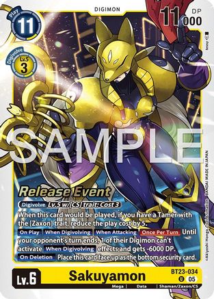 Sakuyamon (BT23-034) - Hackers' Slumber Release Event Cards