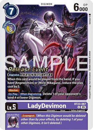 LadyDevimon (BT23-067) - Hackers' Slumber Release Event Cards