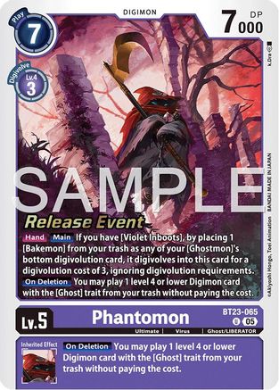 Phantomon (BT23-065) - Hackers' Slumber Release Event Cards Foil