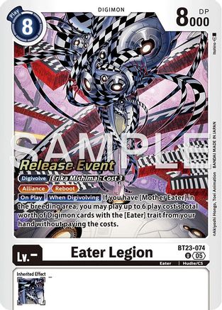 Eater Legion (BT23-074) - Hackers' Slumber Release Event Cards Foil