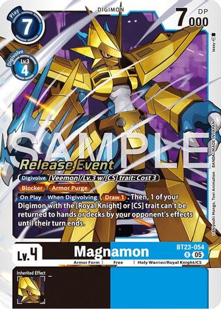 Magnamon (BT23-054) - Hackers' Slumber Release Event Cards Foil