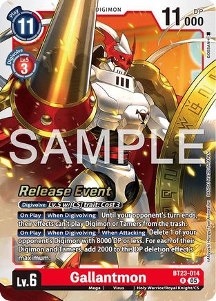 Gallantmon (BT23-014) - Hackers' Slumber Release Event Cards Foil