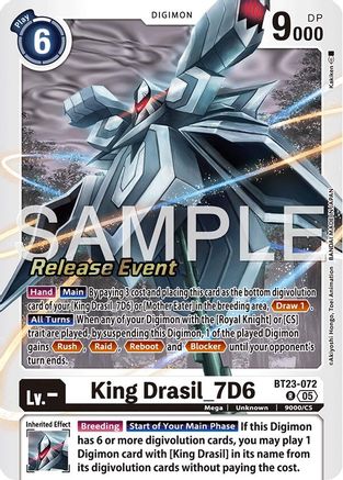 King Drasil_7D6 (BT23-072) - Hackers' Slumber Release Event Cards Foil