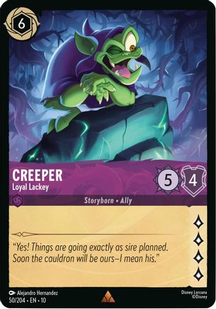 Creeper - Loyal Lackey (50/204) - Whispers in the Well Cold Foil