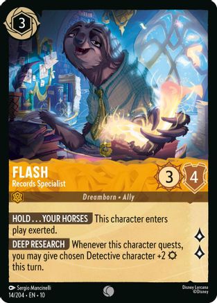 Flash - Records Specialist (14/204) - Whispers in the Well Cold Foil