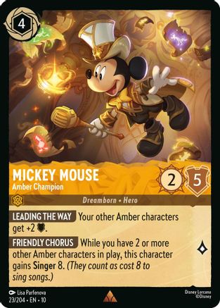 Mickey Mouse - Amber Champion (23/204) - Whispers in the Well