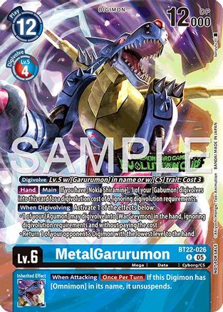 MetalGarurumon (Evolution Cup 2025 Vol. 3 Participant) (BT22-026) - Cyber Eden Foil