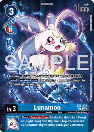 Lunamon (Digimon Story: Time Stranger Collector's Edition) (EX5-016) - Animal Colosseum Foil