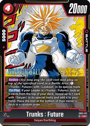 Trunks : Future - SB02-011 (SB02-011) - Manga Booster 02 Release Event Cards Holofoil