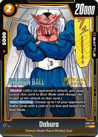 Dabura - FB03-081 (FB03-081) - Manga Booster 02 Release Event Cards Holofoil
