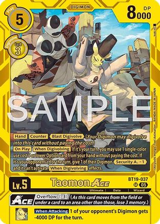 Taomon ACE (Alternate Art) (BT19-037) - Starter Deck 22: Amethyst Mandala Advanced Deck Set Foil