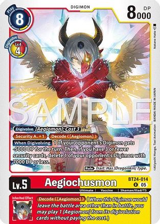 Aegiochusmon (BT24-014) - Time Stranger Foil