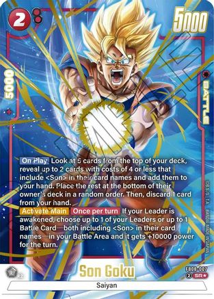 Son Goku - FB08-007 (Alternate Art) (FB08-007) - Saiyans Pride Holofoil