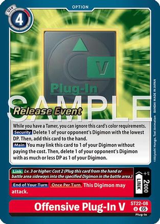 Offensive Plug-In V (ST22-08) - Starter Deck 22: Amethyst Mandala Advanced Deck Set Release Event Cards Foil