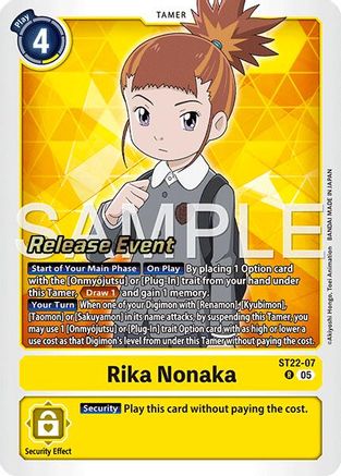 Rika Nonaka (ST22-07) - Starter Deck 22: Amethyst Mandala Advanced Deck Set Release Event Cards Foil