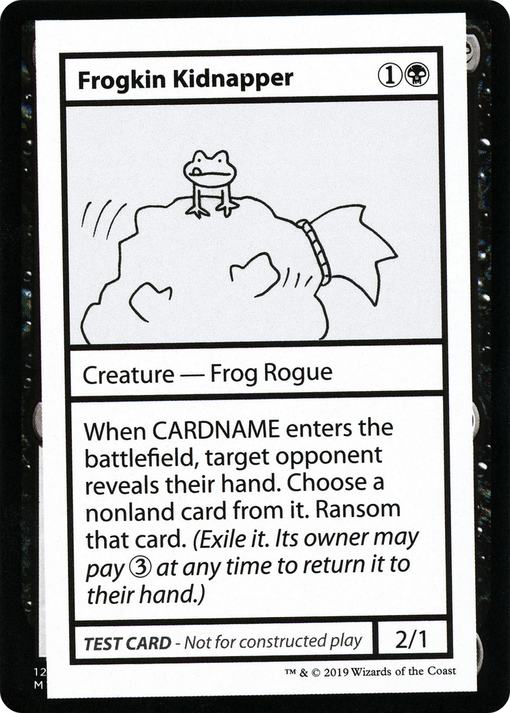 Frogkin Kidnapper (No PW Symbol) (CMB1-) - Mystery Booster Playtest Cards 2021