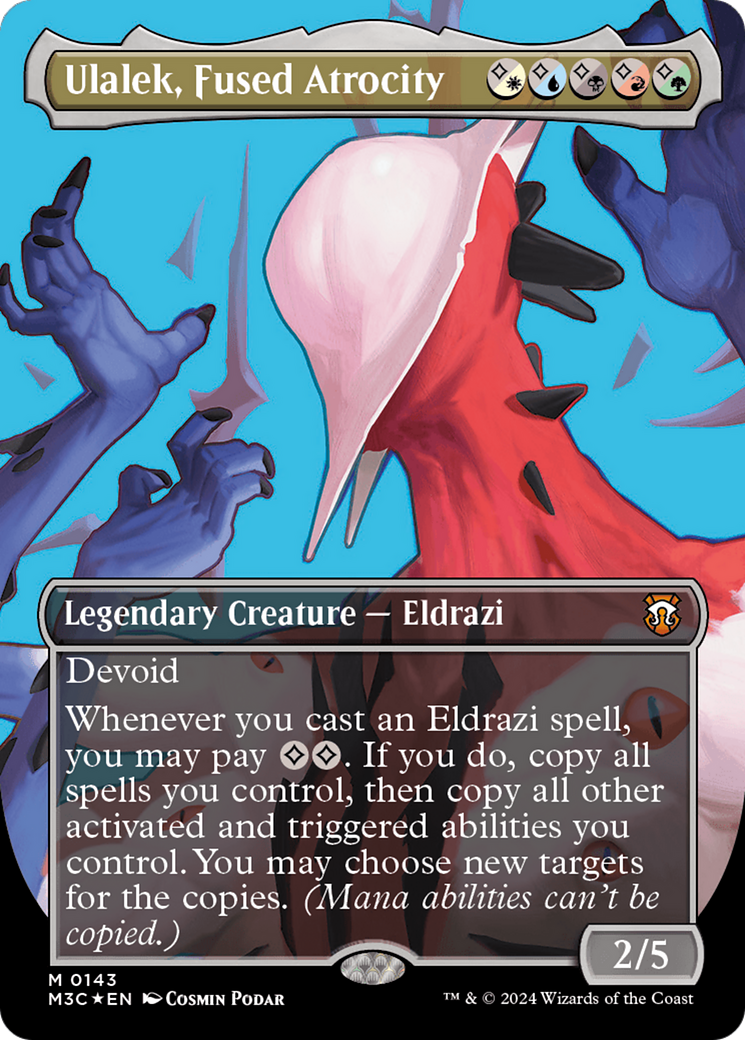 Ulalek, Fused Atrocity (Borderless) (Ripple Foil) (M3C-143) - Modern Horizons 3 Commander Foil