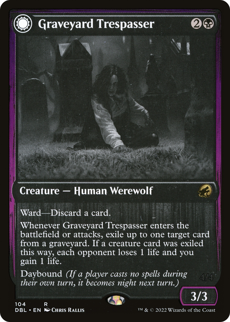 Graveyard Trespasser (DBL-104) - Innistrad: Double Feature: (Double Faced Transform)