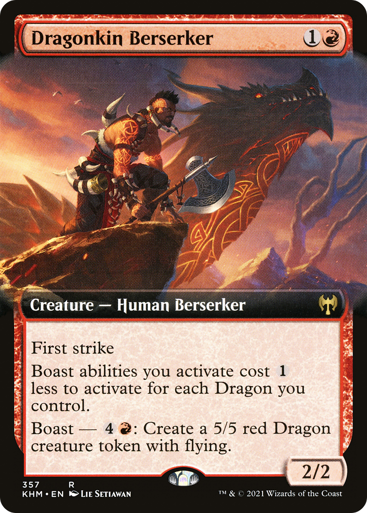 Dragonkin Berserker (Extended Art) (KHM-357) - Kaldheim: (Extended Art) Foil