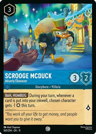 Scrooge McDuck - Miserly Ebenezer (160/204) - Winterspell Cold Foil
