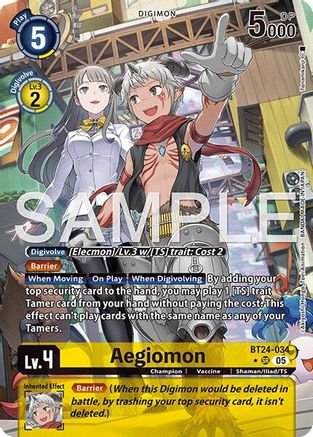 Aegiomon (Alternate Art) (BT24-034) - Time Stranger Foil