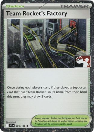 Team Rocket's Factory (Cosmos Holo) 173/182  - Holofoil Prize Pack Series Cards - Uncommon