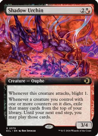 Shadow Urchin (Extended Art) (ECL-379) - Lorwyn Eclipsed Foil
