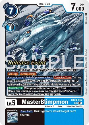 MasterBlimpmon (BT24-062) - Time Stranger Release Event Cards Foil
