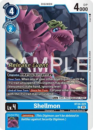 Shellmon (BT24-025) - Time Stranger Release Event Cards Foil