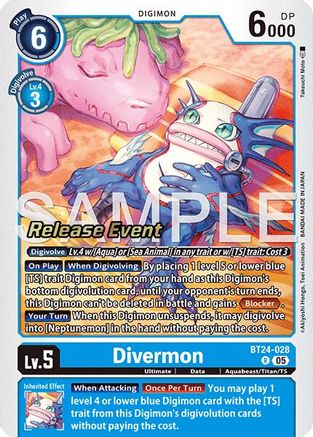Divermon (BT24-028) - Time Stranger Release Event Cards