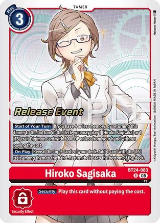 Hiroko Sagisaka (BT24-083) - Time Stranger Release Event Cards