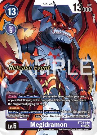 Megidramon (BT24-080) - Time Stranger Release Event Cards