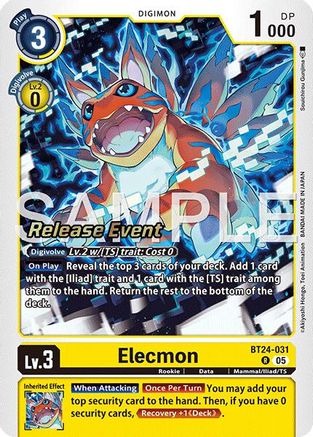 Elecmon (BT24-031) - Time Stranger Release Event Cards
