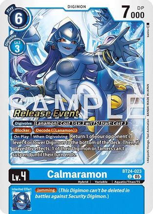 Calmaramon (BT24-023) - Time Stranger Release Event Cards Foil