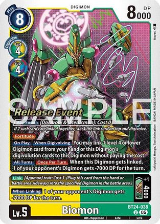 Biomon (BT24-038) - Time Stranger Release Event Cards Foil